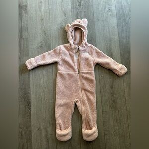 North Face Cozy Pink Fleece Kids One Piece